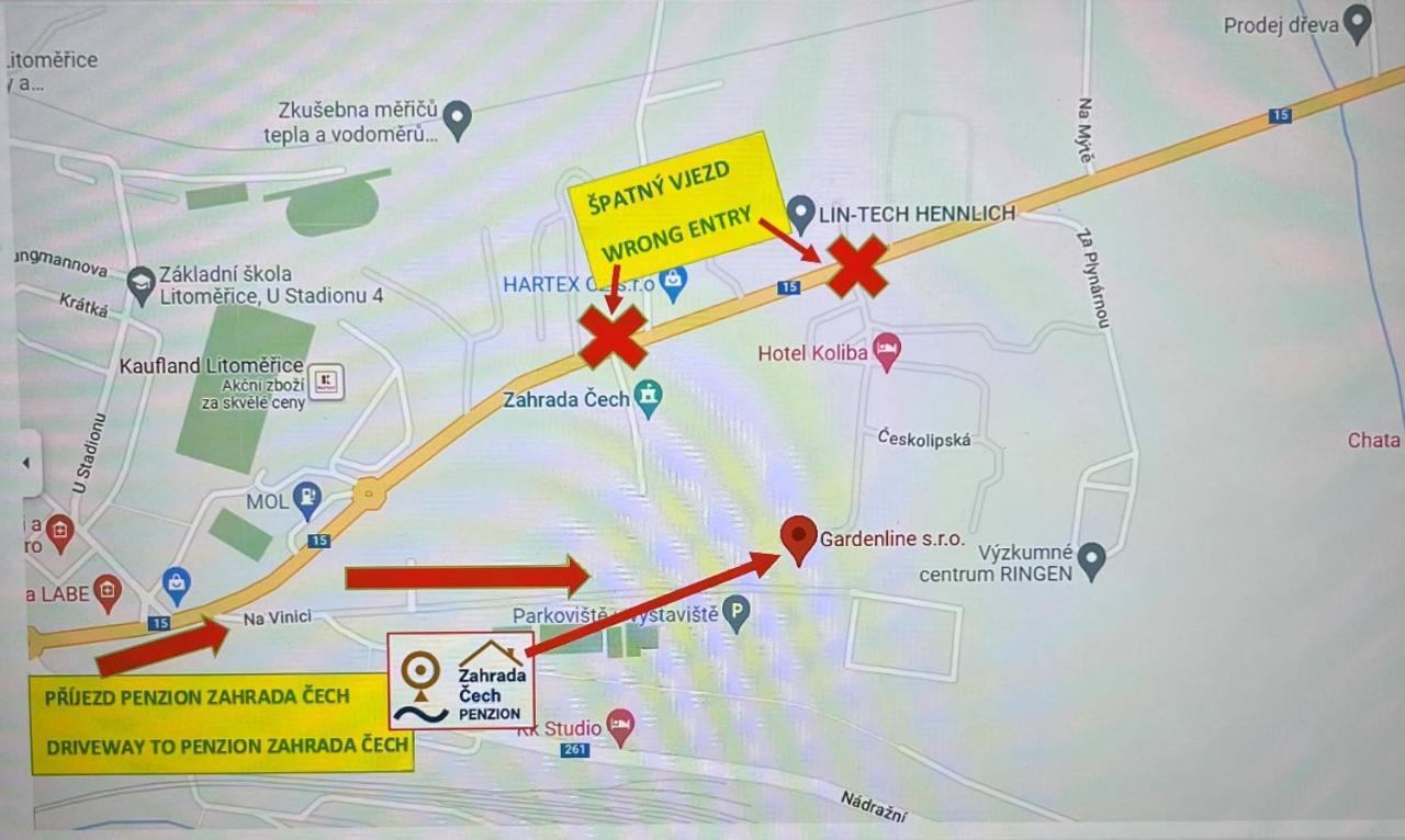 Penzion Zahrada Cech Litoměřice Kültér fotó